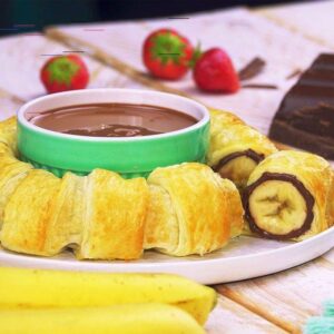 Nutella Bananenring: Schokoladenartige Güte innen und außen